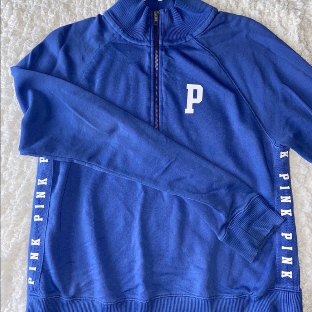 Victoria's Secret Pink Sweatshirt Quarter Zip Pullover